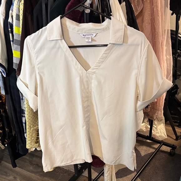 Athleta Women's Cream Blouse - Picture 5 of 6